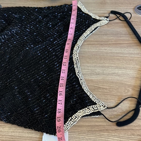 Mac Duggal Black Maxi Dress with Gold Accents - Picture 9 of 12